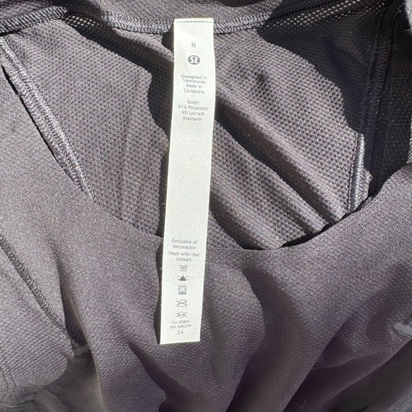 Lululemon Athletica Lightweight Run Kit Muscle Tank Top NWT Black Size 8 - Picture 9 of 14